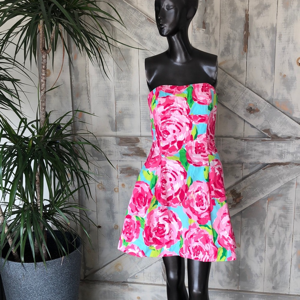 Lily Pulitzer Strapless floral dress